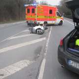 Motorradfahrer bei Verkehrsunfall verletzt