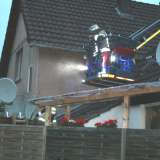 Feuerwehr löscht Dachstuhlbrand