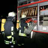 Manpower und viele Schläuche bei „Feuer“ bei  den Stadtwerken
