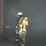 Manpower und viele Schläuche bei „Feuer“ bei  den Stadtwerken