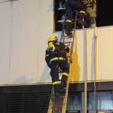 Feuerwehr, Werkfeuerwehr und Technisches Hilfswerk haben gemeinsam geübt