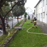Hoher Sachschaden nach Kellerbrand in einem Reihenhaus