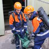 Übung der Jugendfeuerwehr an der Josefschule