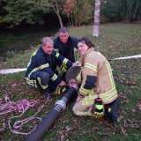 Feuerwehr unterstützt Wasserorgel im Grünen Winkel