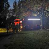 Feuerwehr unterstützt Wasserorgel im Grünen Winkel