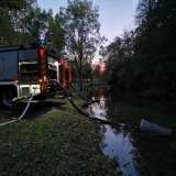 Feuerwehr unterstützt Wasserorgel im Grünen Winkel