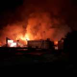 Strohlager durch Brand zerstört