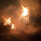 Strohlager durch Brand zerstört