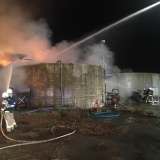 Strohlager durch Brand zerstört