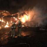 Strohlager durch Brand zerstört