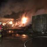 Strohlager durch Brand zerstört