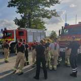 Löschgruppen Hörste und Dedinghausen üben Vegetationsbrandbekämpfung