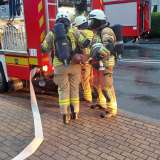 Übung des Löschzuges 5 im Hotel Rixbecker Alpen in Rixbeck