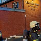 Übung des Löschzuges 5 im Hotel Rixbecker Alpen in Rixbeck