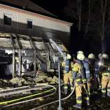 Holzschuppen abgelöscht